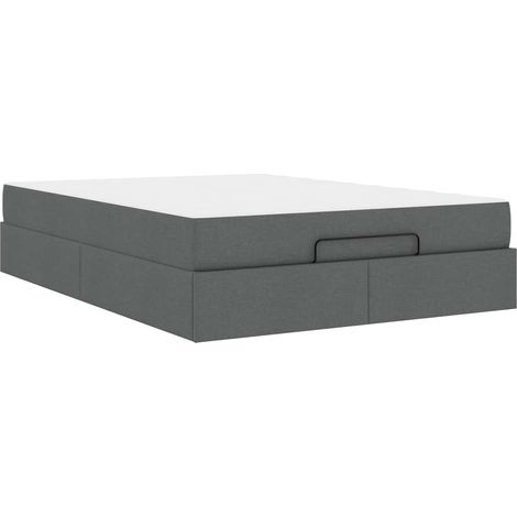 Maison Exclusive - Estructura de cama con colchón 2 uds. Gris Ten (1/5)