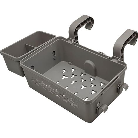 Panier de rangement pour piscine, panier de piscine, porte-gobelet, accessoire multifonction pour piscine hors-sol (gris) (1/5)