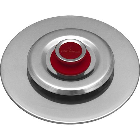 Coperchio Magico Antiodore Ø35 cm Ventur Magic in Acciaio Inox Pomolo in Bachelite Cooker Rosso