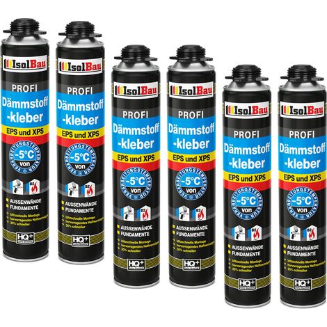 IsolBau Schaumkleber für Styropor XPS EPS Dämmstoffkleber 6 x 750 ml (1/5)