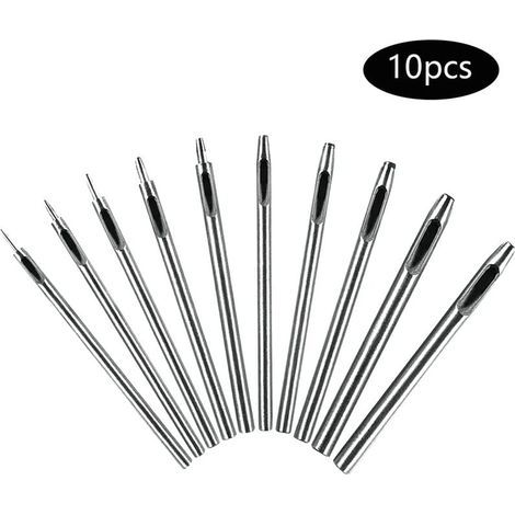 Perforateur Cuir 10 Pièces Emporte Pièce à Frapper Pointeau a Frapper Emporte Piece Cuir Papier Joint Moteur Creux Trou Poinçon Creux en Acier Rond Set Poinçon Creux En Cuir (1/5)