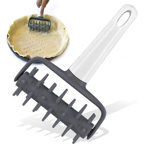 1 Rouleau à picots, ABS et PP, 12x18x5 cm, découpe grille, pour pizza, biscuit, gâteau, cuisine (1/5)