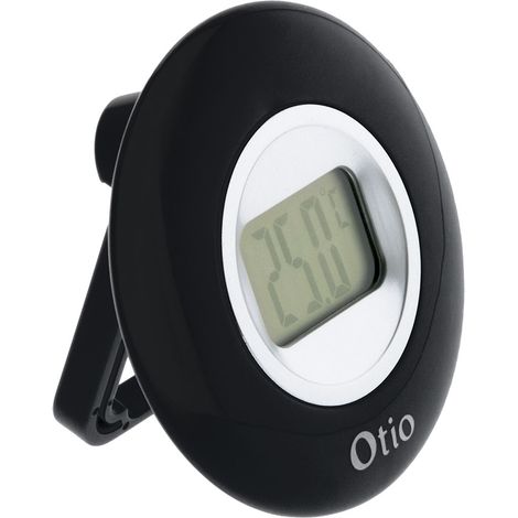 Otio – Thermomètre électronique intérieur LCD Ø77 mm – Plage de température 0 à 50°C – Alimentation 1 pile AAA – Installation murale ou sur surface