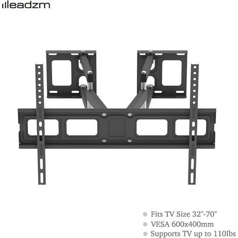 TMSS-104 Full Motion Articulating TV Wall Mount for 32"-70" TVs, Supports Up to 50kg, VESA 600x400 Compatible