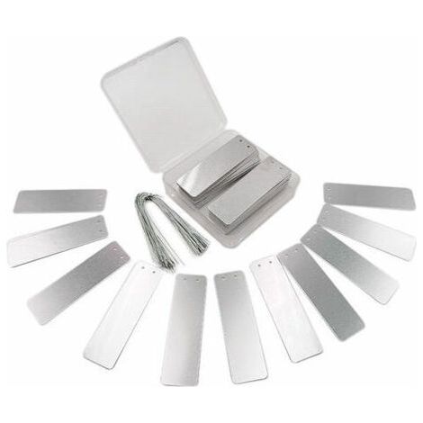 100 étiquettes en aluminium pour plantes : étiquettes métalliques pour arbres, plantes et fleurs pour le jardinage (1/5)