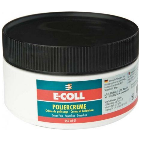 Crème à polir pour tous les métaux, les masses de pressage et synthétiques ainsi que les pièces chromées, Modèle : Boîte de 250 ml