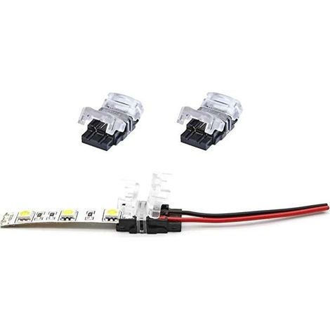 2 connettori rapidi a 2 pin da 10 mm per strisce LED CCT, adattatore per cavo terminale CCT senza saldatura, pratico per strisce LED (1/2)