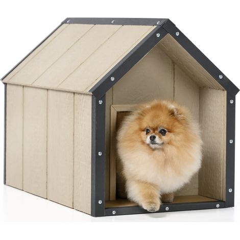 Cuccia per cani in legno LP SmartSide - Cuccia per cani di piccola taglia, 48 x 74 x H58 cm, Taglia S - TIMBELA M970-1 (1/5)