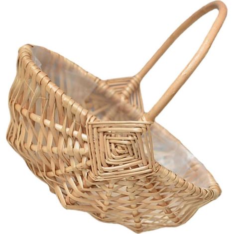 Panier de Rangement Anse Portable Grand Format en Osier Tressé pour Déposer et Bureau Décoration de Mariage (1/5)