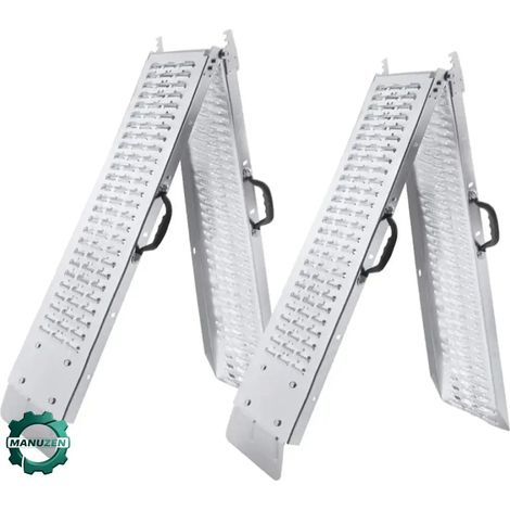 Manuzen - Rails de chargement pliables – paire pour matériel roulant – Paire de 2 rampes (1/3)