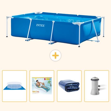 Intex Piscine Tubulaire Rectangulaire - 300x200x75 cm - 5-pièces S171 (1/5)