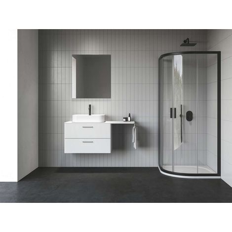 Ravak Blix II - Viertelkreis-Duschkabine NBLCP4, 90x90 cm, schwarz/Klarglas 3BM70300Z1 (1/3)