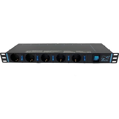19" 1HE 13 Compartiments Multiprise électrique pour Armoire réseau commutable Individuellement avec Protection Contre Les surtensions (1/5)