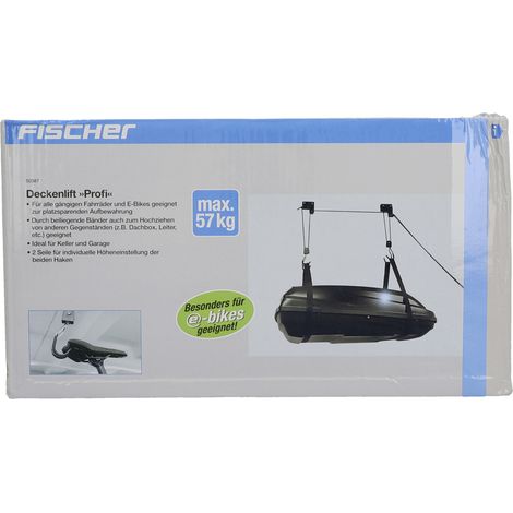 FISCHER FAHRRAD 50387 Deckenlift Anzahl Einstellplätze=1  Schwarz
