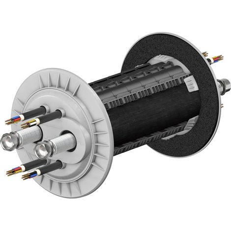 Doyma Wanddurchführung DoymaFix Connect HP/O, inkl. 2x Edelstahl-Flexschlauch DN 25xG 1", 800-1600mm, Edelstahl, 511002520000