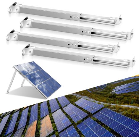 Randaco Soporte de panel solar ajustable Elevación FV Módulo solar central eléctrica de balcón Ángulo de inclinación 15°- 30° 2 par