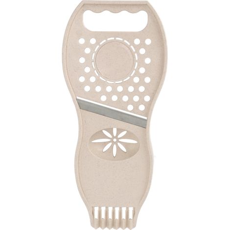Éplucheur-agrume et presse-citron 3-en-1, coupe-légumes multifonction en acier inoxydable antirouille, couleur beige (1/5)