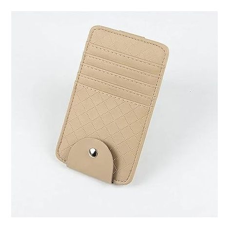 Soporte para gafas de coche, bolsa de almacenamiento de gafas de sol, punto de sujeción para la visera del coche, estuche para gafas de sol, bolsa para tarjetas de crédito, bolsa de almacenamiento par (1/4)