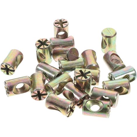 Kit générique de 20 écrous fendus M6 x 15 mm en alliage zinc (1/5)