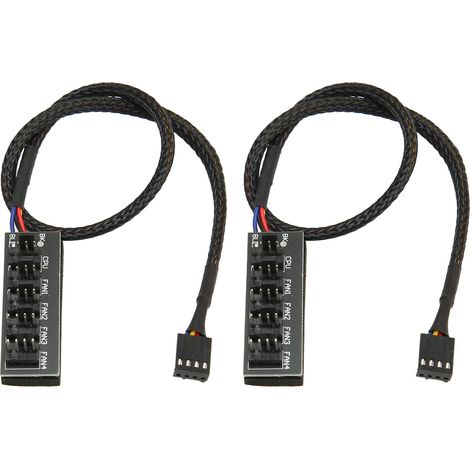 Hub Ventilateur PWM 5 Ports 4 Broches, Câble 35 cm pour Boîtiers PC et Ventilateurs (1/5)