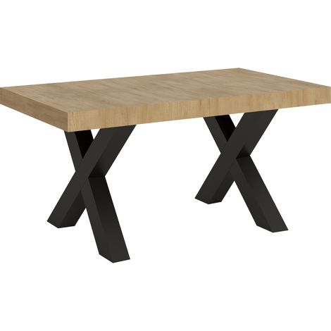 Tavolo allungabile 90x160/264 cm Traffic Quercia Natura telaio Antracite (1/4)
