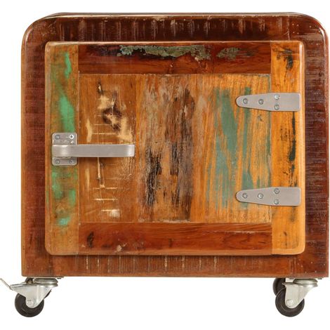 Nachttisch 50 x 30 x 50 cm aus massivem Recyclingholz