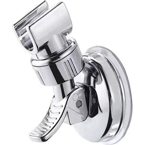 Support de pommeau de douche, support mural de douche amovible et réglable, fixation pour pommeau de douche, support de douche pivotant à 360°, ventouse à angle réglable (1/5)