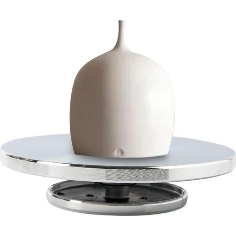 XEPHO Tour de Poterie, Support Pivotant à 360 °, Plateau Tournant, Plateau Tournant en Argile Métallique, Outil de Sculpture Tournette de Potier, 16cm