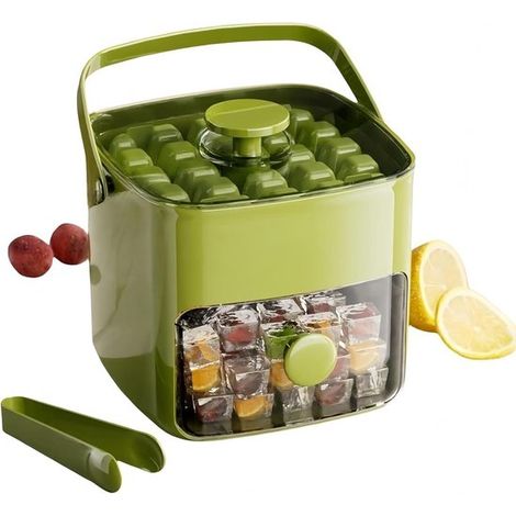 Eiswürfelform mit Halter – Eiswürfelbehälter-Set – Getränkekühlung – Hohe Kapazität: 120 Stück (1/5)