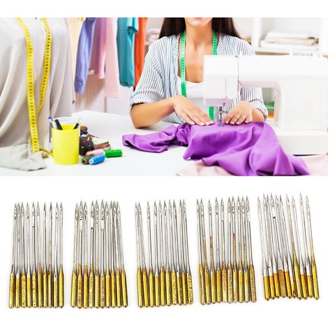 Lot de 5 aiguilles pour machine à coudre électrique, pièces détachées pour machine à coudre domestique compatibles avec SINGER