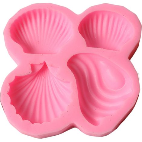 Silikonform mit Muschelmuster für DIY-Projekte, Fondantdekorationen, Kuchen, Backwaren und Seifenherstellung (1/5)