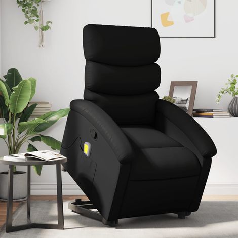Fauteuil inclinable de massage-Chaise de relaxation-Fauteuil Relax Noir Similicuir 525891 (1/5)