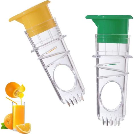 Presse-agrumes portable (lot de 2) – Modèle rotatif manuel avec filtre à pépins  facile à nettoyer
