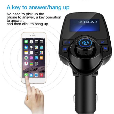 T11 Bluetooth-Freisprecheinrichtung fürs Auto, MP3-Player, FM-Transmitter, USB-Ladegerät