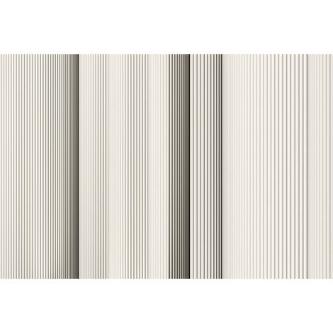 Papier peint panoramique design 3d effet rétro restaurant Tapisserie panoramique gris noir original Papier peint panoramique vintage trompe l'œil (1/2)