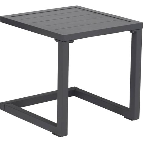 Mesa auxiliar BARBADOS de aluminio gris antracita (1/5)