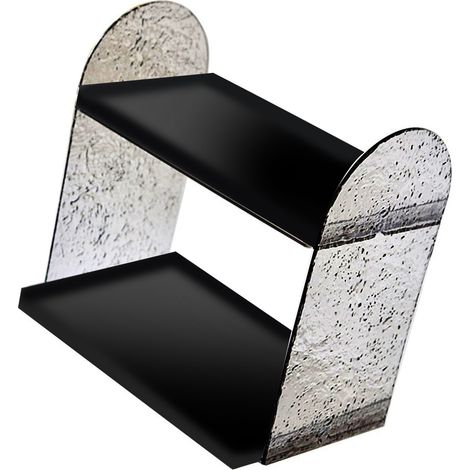 Pupitre Organisateur 2 Niveaux, Rack de Rangement Double Étagère Transparent, Support Bureau pour Fournitures et Cosmétiques, Noir Brillant (1/5)