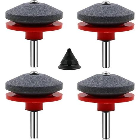 Affûteur de lame,Affuteur Lame Tondeuse Gazon Universel Aiguiseur de Tondeuse Accessoires,avec 1Pcs Kit D'équilibrage de Lame (1/4)