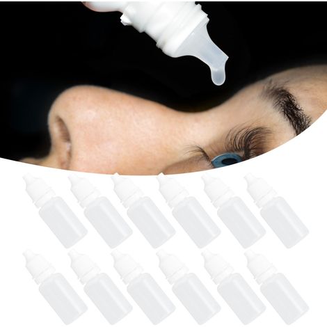 [Tropfflasche] Wiederverwendbare, quetschbare Tropfflasche aus medizinischem Kunststoff, 10 ml – 50er-Packung mit Kappen und Trichter (1/5)