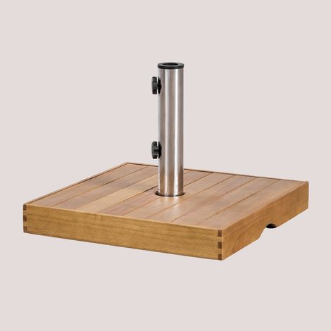 Pied de parasol carré 50x50 cm en bois Canco SKLUM NATUREL