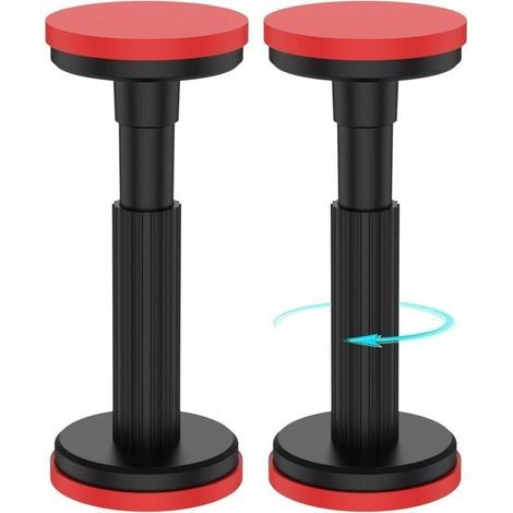 Lot de 2 poteaux de support télescopiques, système de support à encastrer, tige de support d'armoire, supporte jusqu'à 100 kg, support de levage d'armoire de 18 à 45 cm pour armoire, canapé, évier (1/5)
