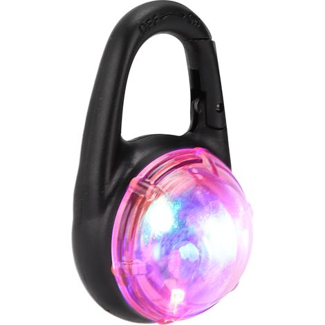 Pendentif LED lumineux et étanche pour chien, clip de collier pour la sécurité nocturne extérieure des chiens et chats, rose. (1/5)