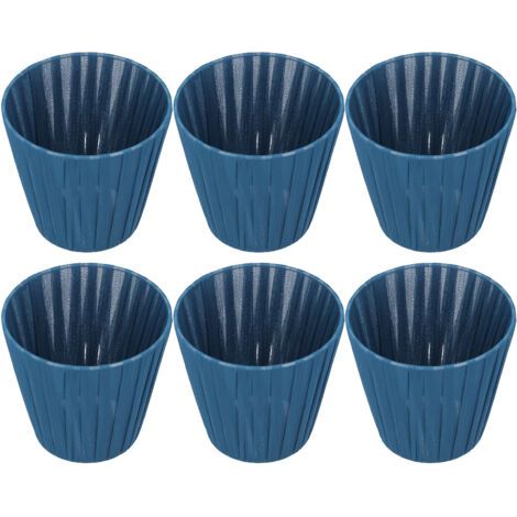 TONYSA 6 pièces Abat-jour moderne simple en tissu pour lustre à pince en cristal Applique murale Bleu (1/5)