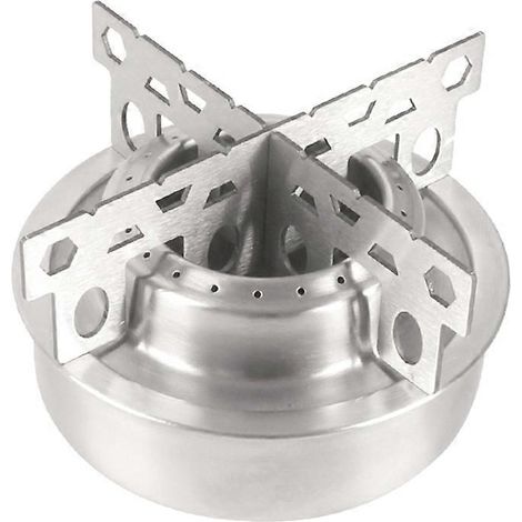 Support de réchaud à alcool avec croisillon S-A : support pour réchaud à alcool, combo support et réchaud, trépied pour cuisson en extérieur, robuste et léger. (1/4)