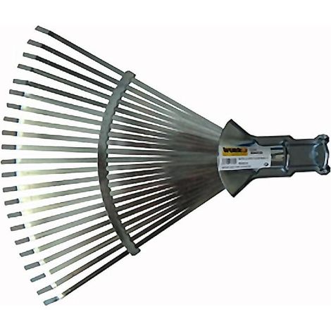 WURKO rastrilla ajustable 22 d. cromo sin mango , Rastrilla ajustable R2 A, Wurko. Con esta rastrilla podrá retirar hojas y cesped y limpiar el jardín de forma precisa, ya que incl (1/2)