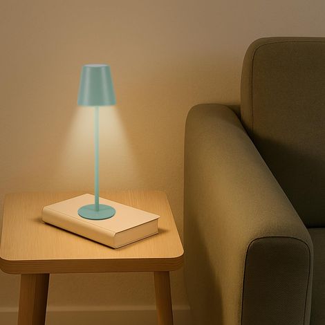 Lampe de table rechargeable, éclairage LED sans fil, intensité réglable, port USB inclus – portable pour bureau, table de chevet ou usage extérieur (1/5)