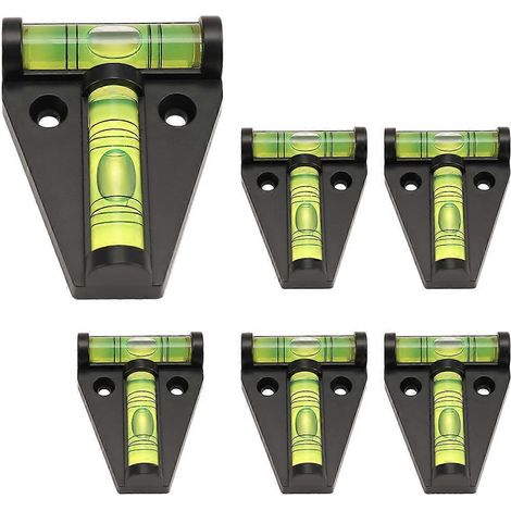 Lot de 6 niveaux en T pour camping-car, niveau à bulle de type T à 2 voies (1/5)