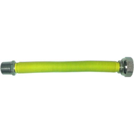 RACCORDO INOX ESTENS GAS 1/2 MAS/FEM 200-400 GIALLO