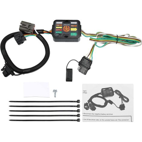 Jeffergarden Câblage remorque 4 broches 118784 - Plug and Play - Remplacement pour feux Santa Fe, Palisade, Cruz, Tucson (1/5)