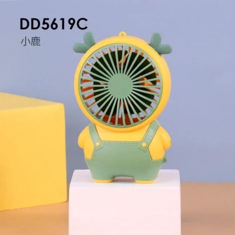 Petit ventilateur de bureau - - C1 - Jaune - Sur socle - été adapté